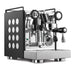 Rocket Appartamento Black (Serie Nera) Espresso Machine with white insert