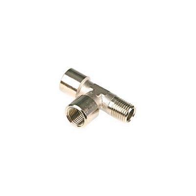 1/4" M x 1/4" F x 1/4"F BSP T Fitting