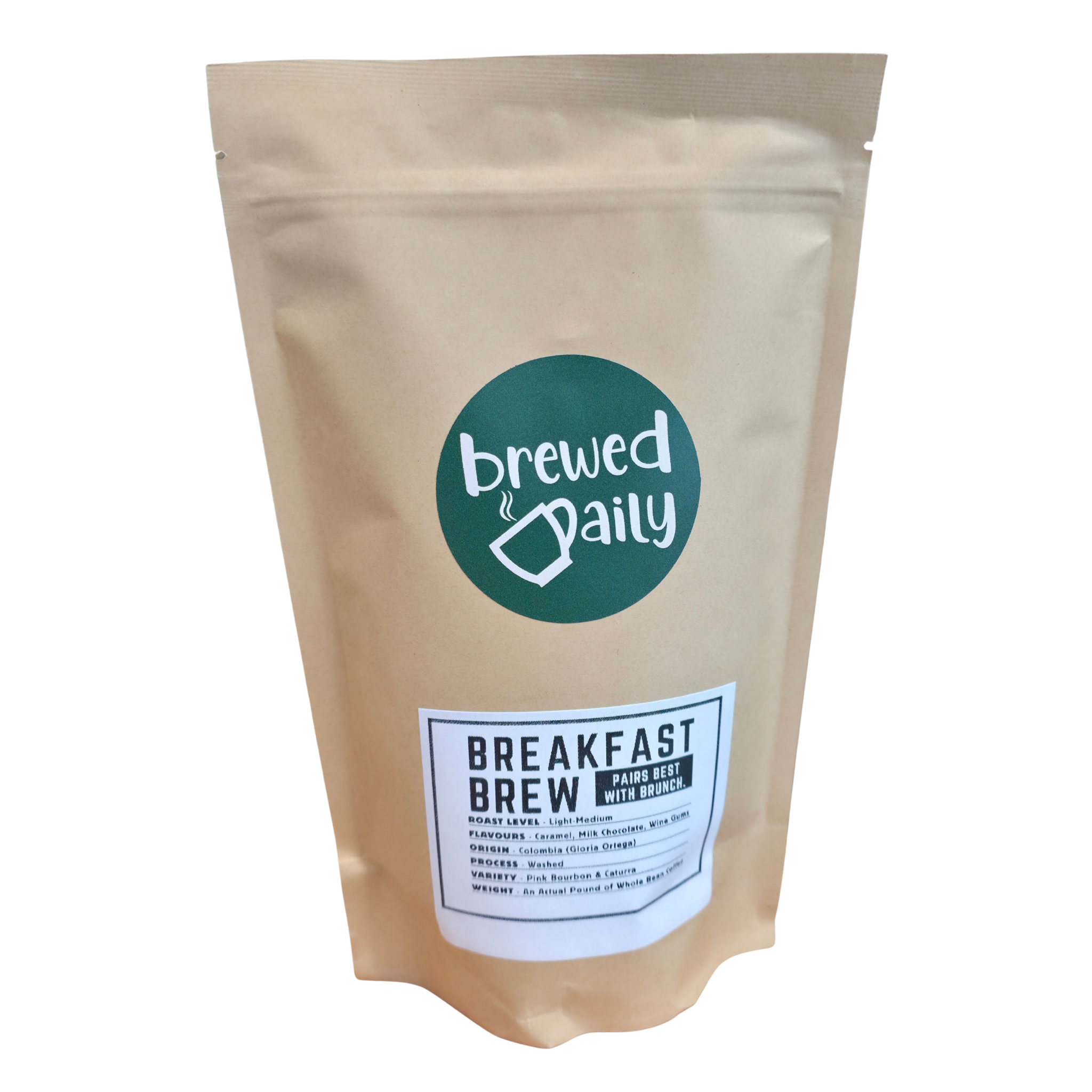 Brewed Daily - Breakfast Brew Medium-Light Roast Coffee Beans