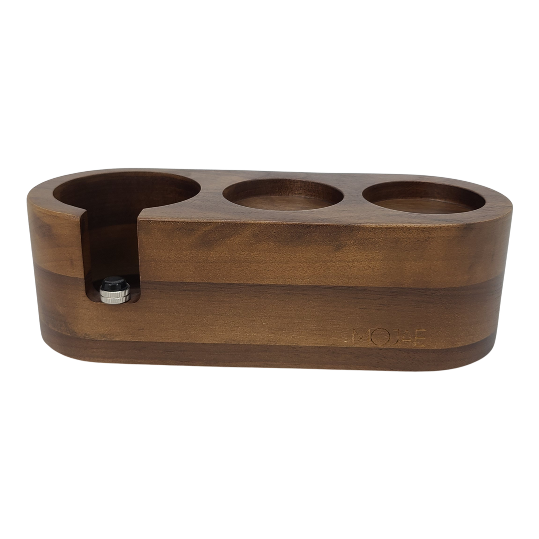 Mojae Walnut Tamping Station - 3 Slots