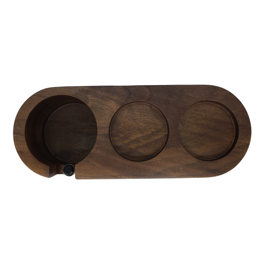 Mojae Walnut Tamping Station - 3 Slots
