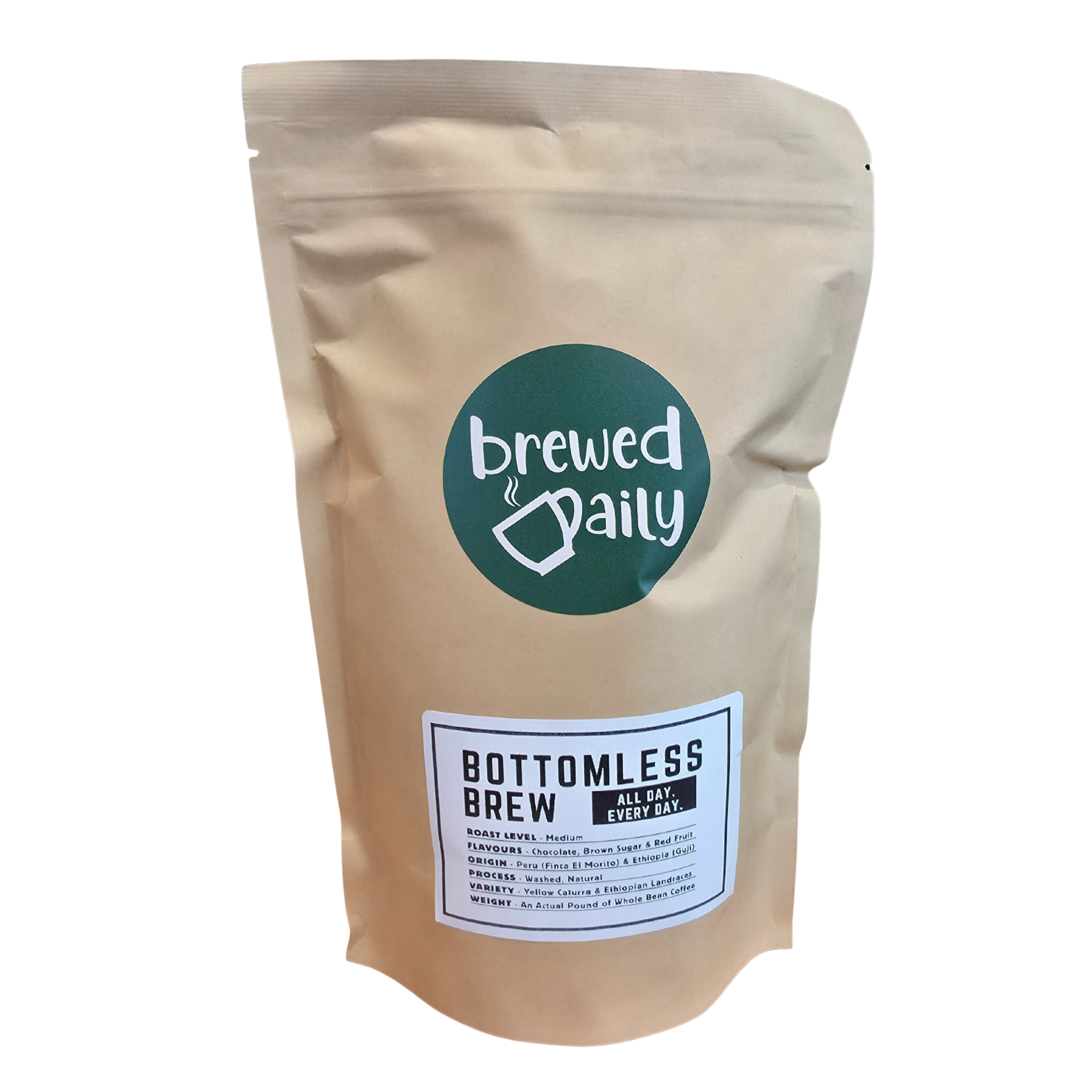 Brewed Daily - Bottomless Brew Medium Roast Coffee Beans