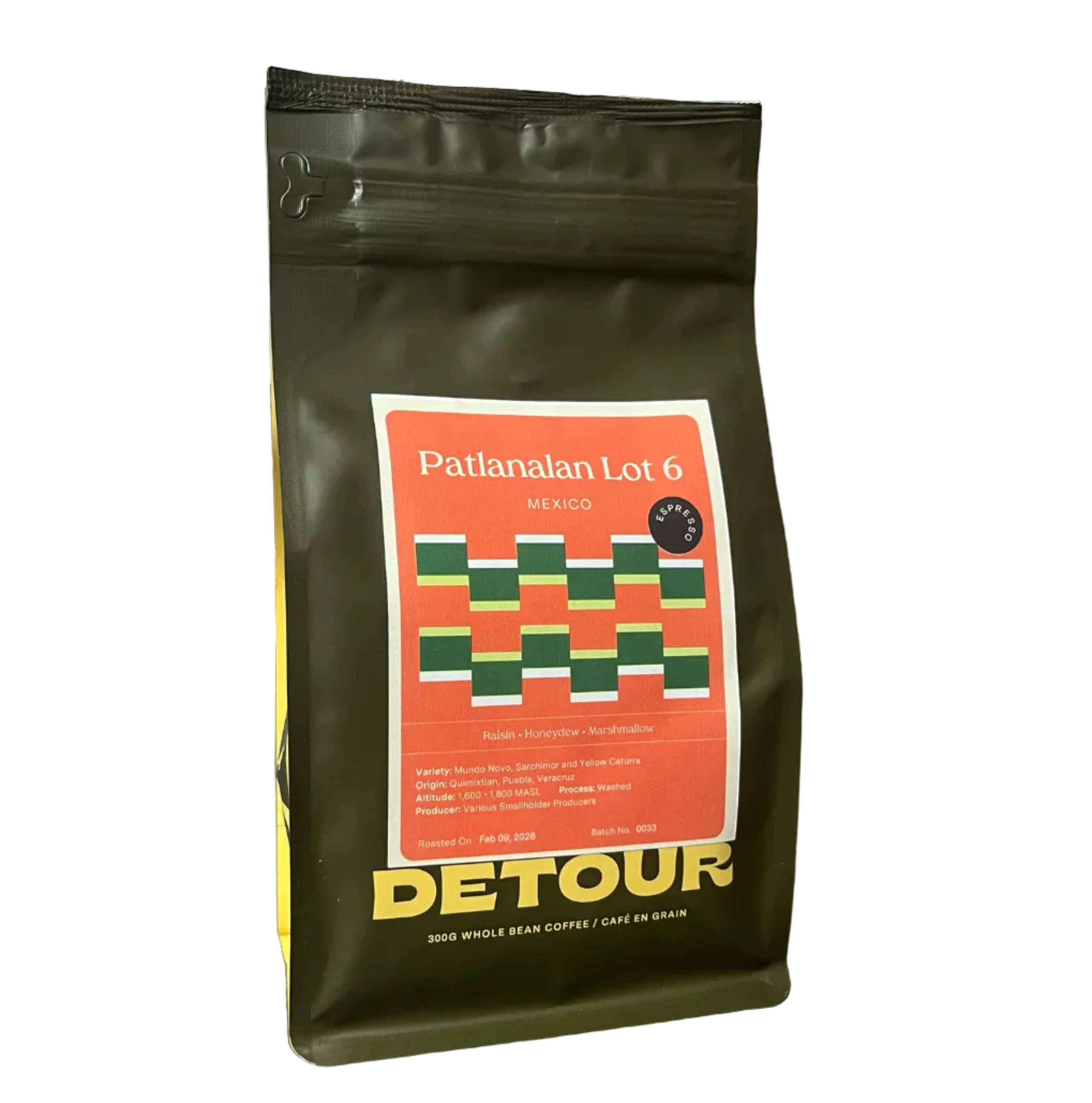 (DISCOUNT) Detour -  Mexico - Patlanalan Lot #6 Espresso Coffee Beans