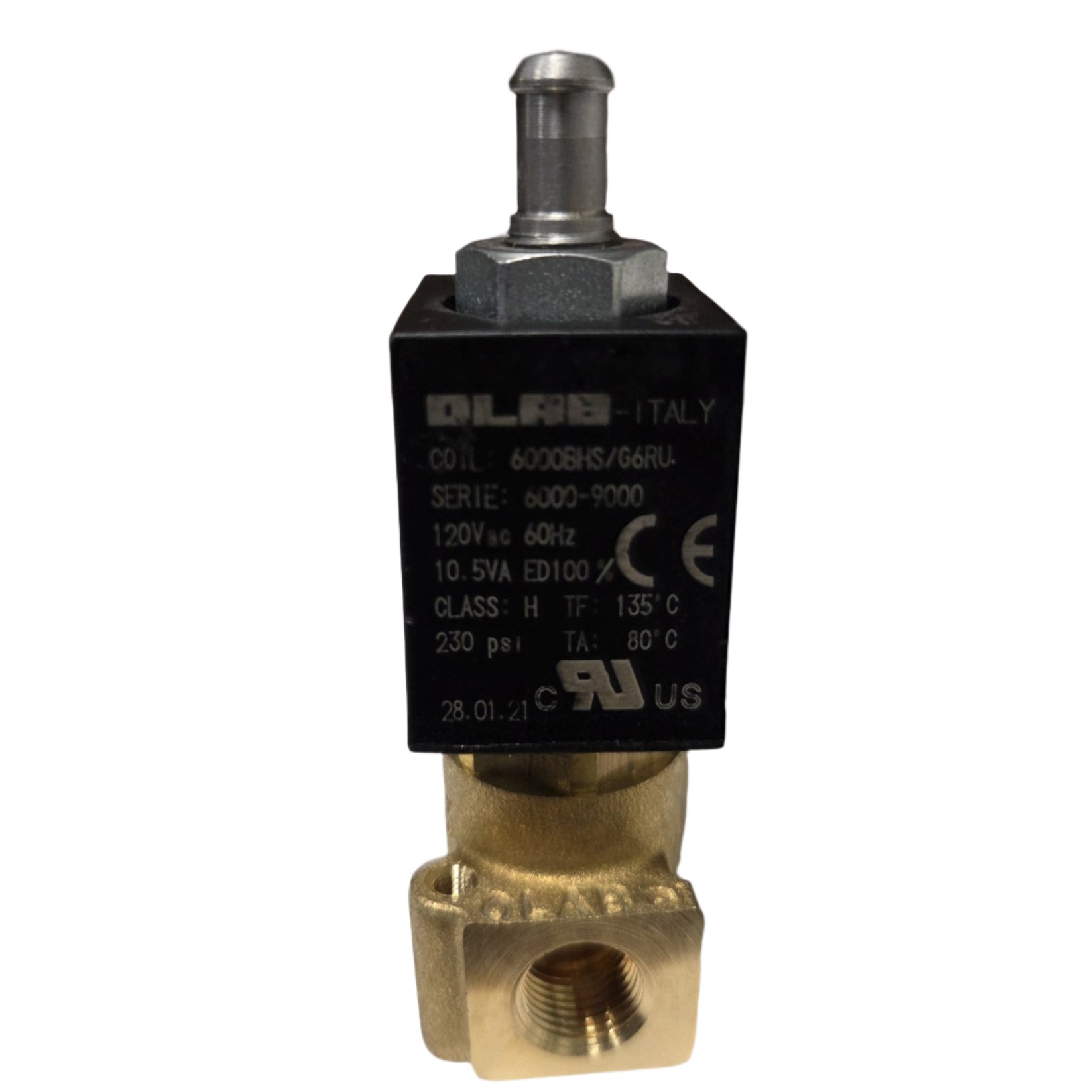 120V 1/8" F x 1/8" F Three-Way OLAB Solenoid