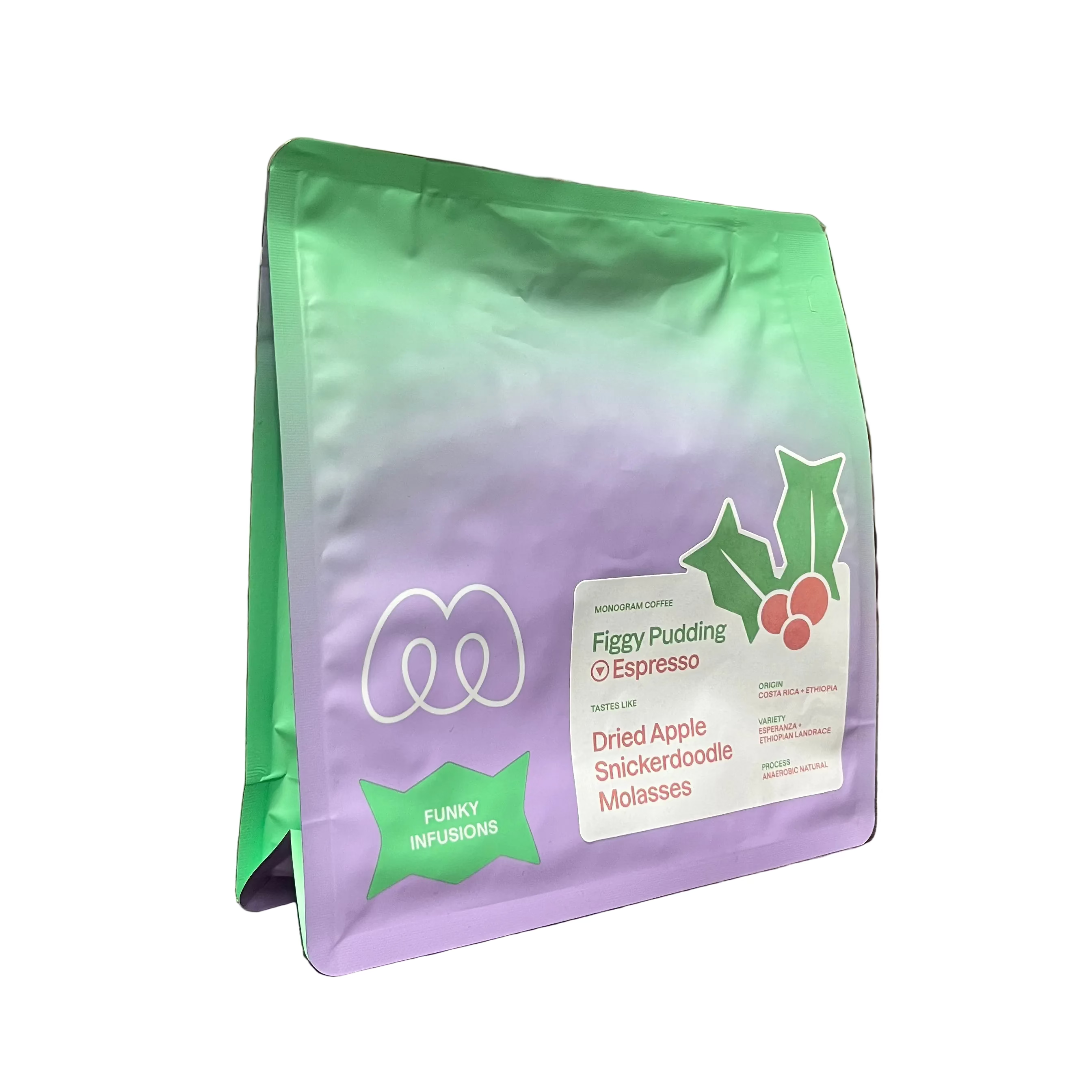 Monogram Coffee Figgy Pudding Holiday Blend Espresso Coffee Beans