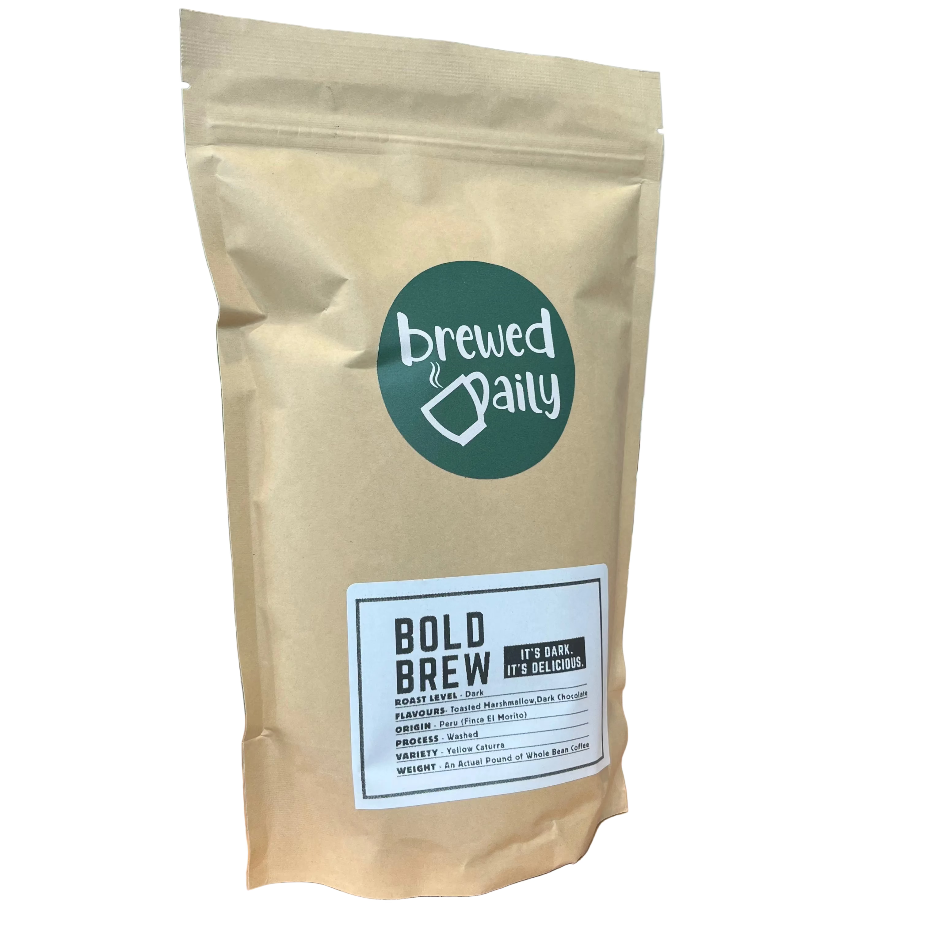 Brewed Daily - Bold Brew Dark Roast Coffee Beans