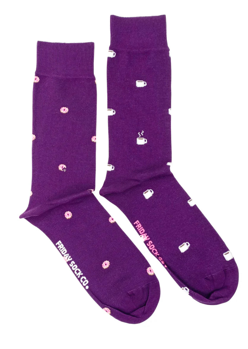 Men's Tiny Coffee & Donut Socks