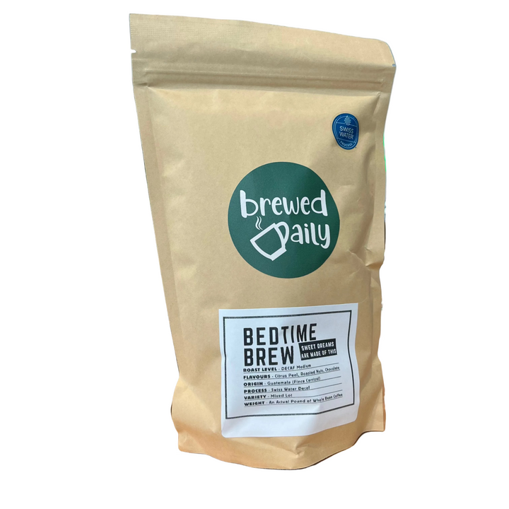 Brewed Daily - Bedtime Brew Medium Roast DECAF Coffee Beans