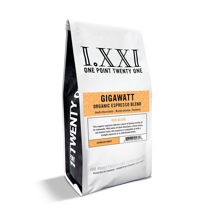 One Point Twenty One Roasters - Gigawatt Organic Espresso Coffee Beans