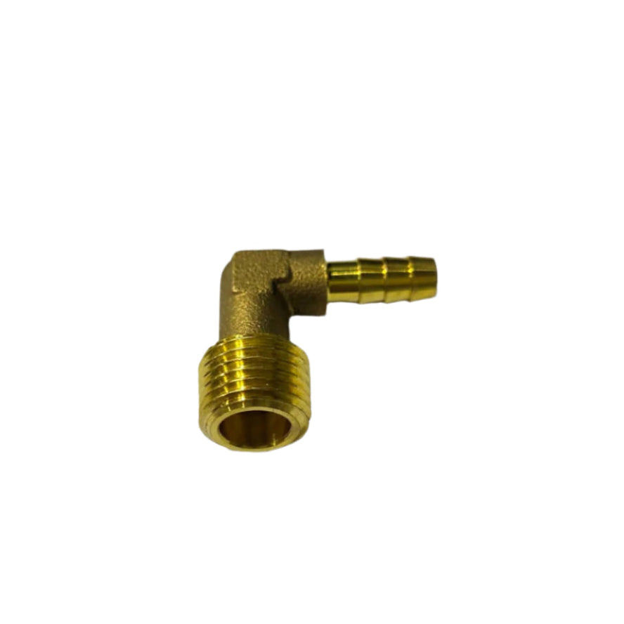 1/4" M BSP x 6mm Barb Brass Elbow Fitting