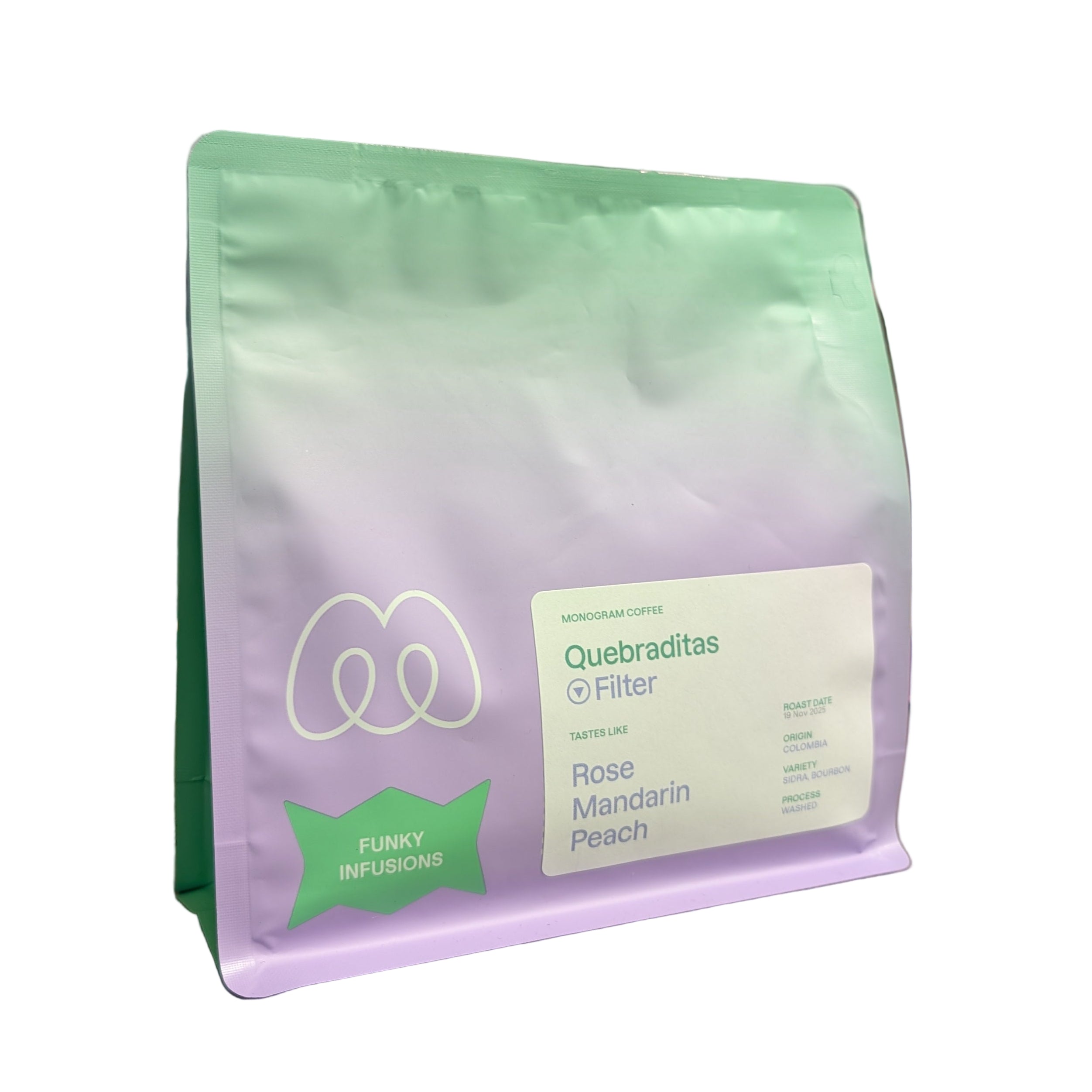 Monogram Coffee Quebraditas Sidra/Bourbon Coffee Beans