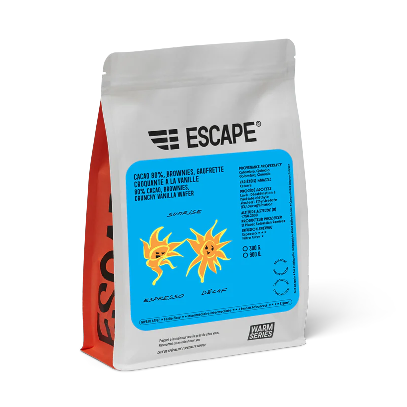 Escape - Sunrise Decaf Espresso Coffee Beans