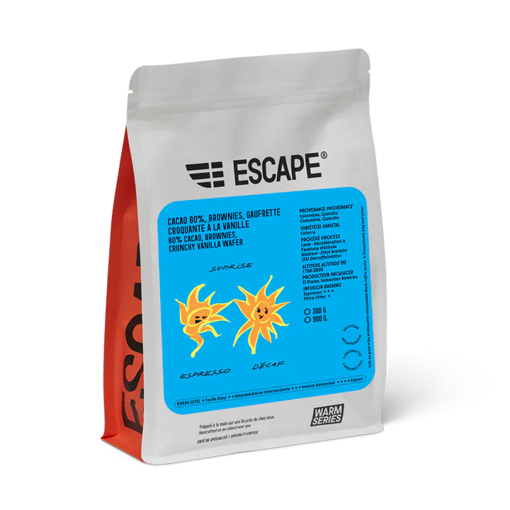 Escape - Sunrise Decaf Espresso Coffee Beans