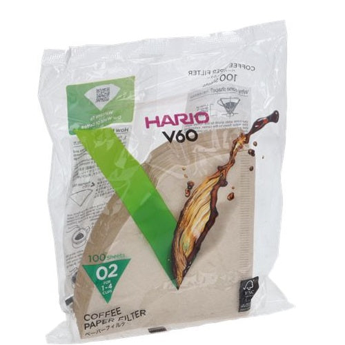 Hario V60-02 Paper Filters Unbleached - 100pk