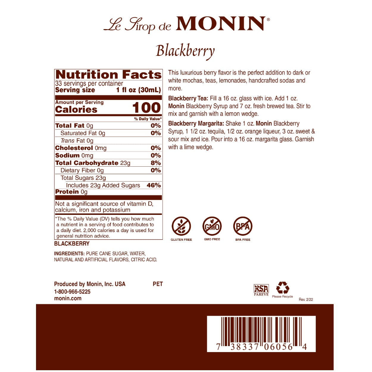 Monin Blackberry Syrup