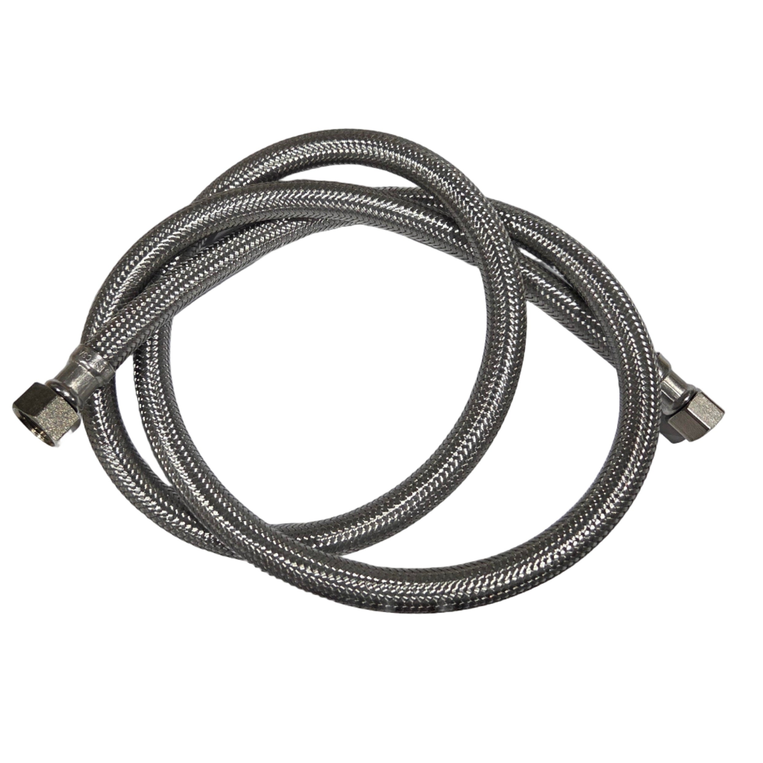 3/8" F Compression x 3/8" F BSP Stainless Steel Flex Hose