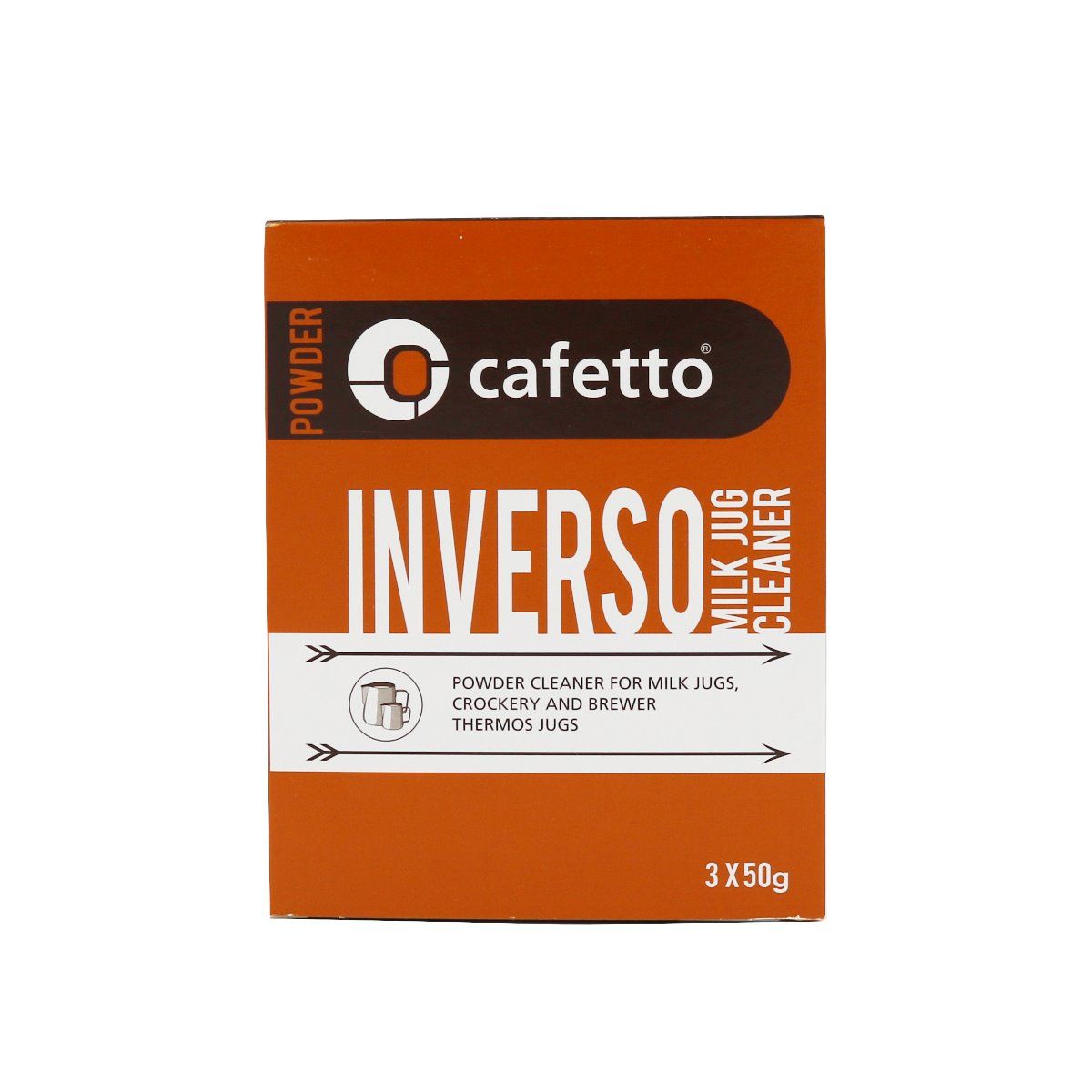 Cafetto Inverso Milk Jug & Crockery Cleaner Sachet (3x50g)