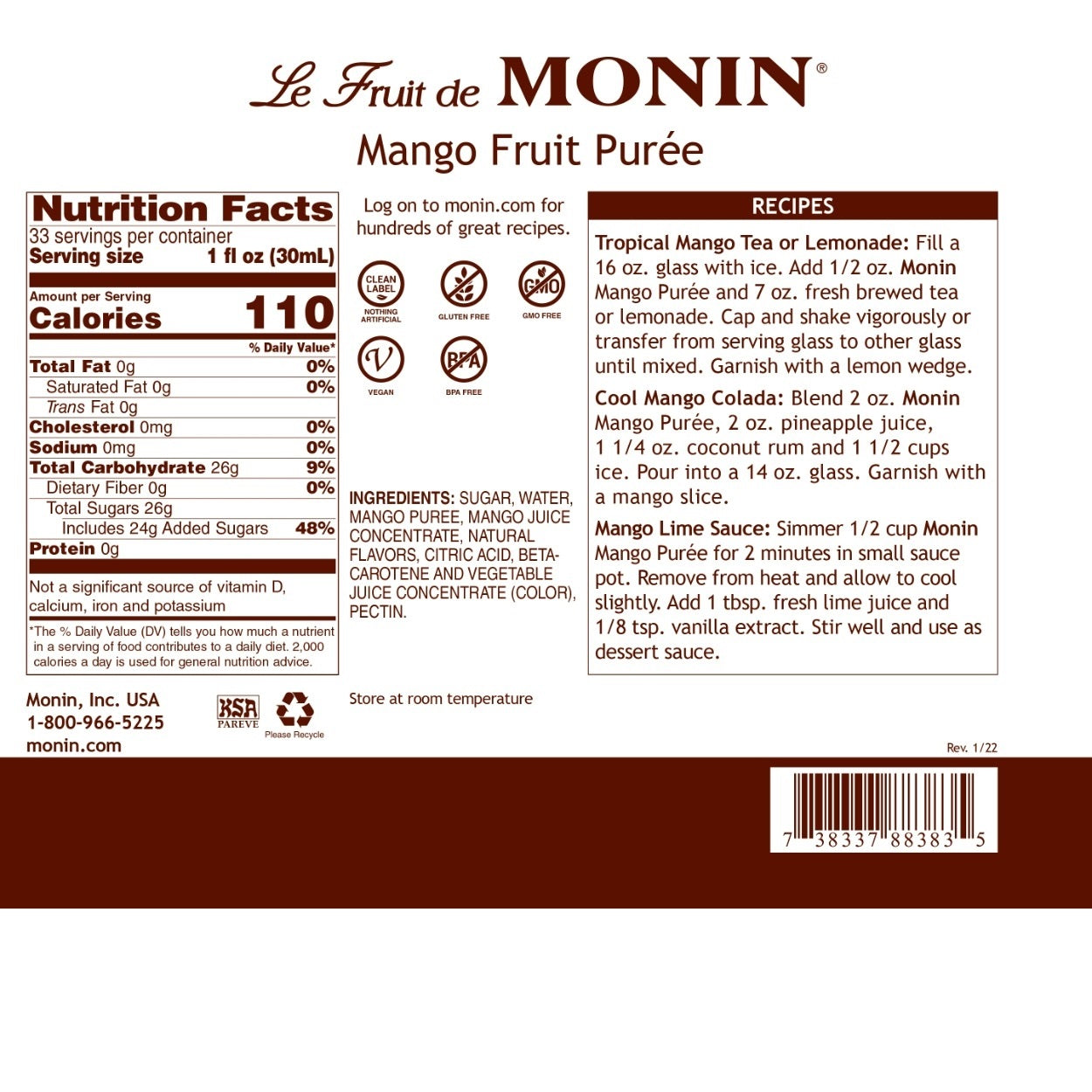 Monin Mango Puree