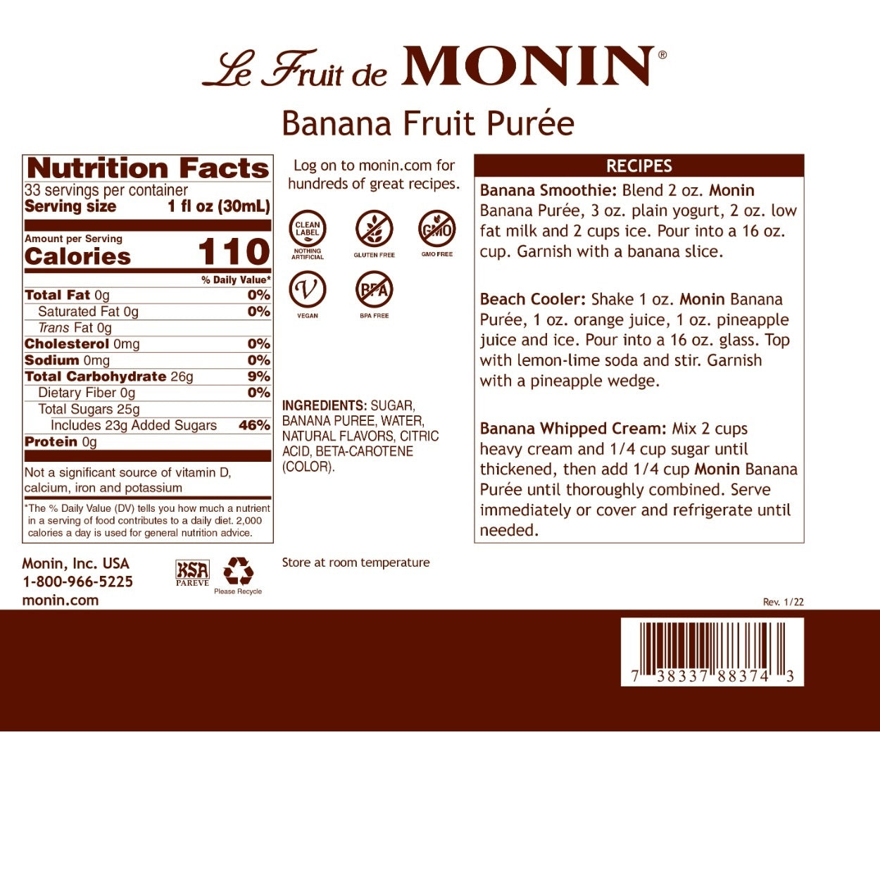 Monin Banana Puree