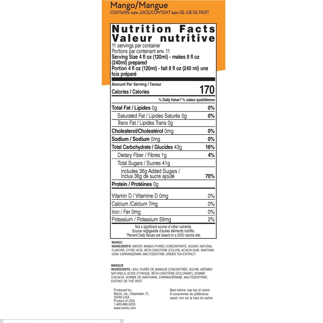 Monin Mango Smoothie Mix
