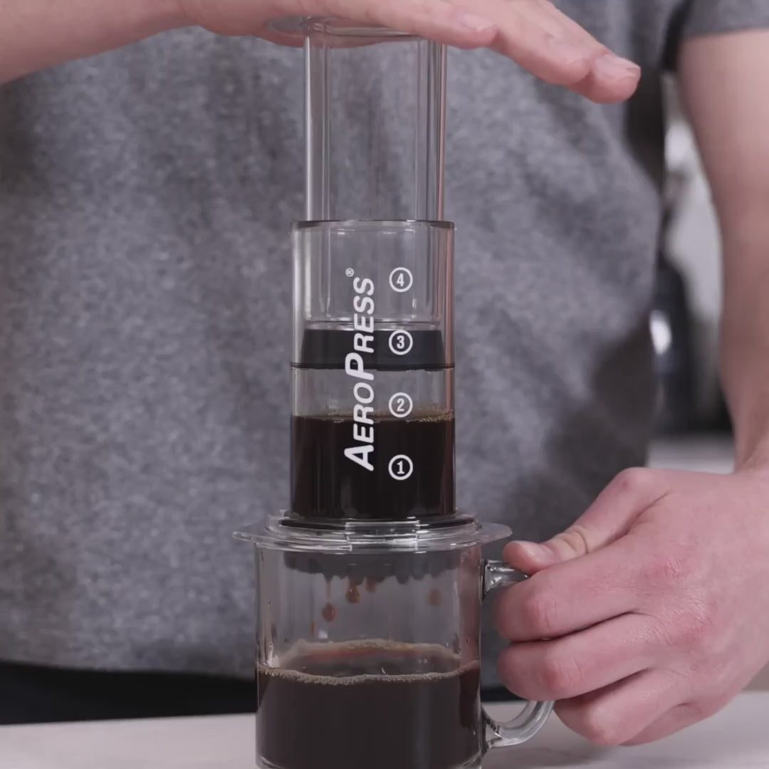 Load video: AeroPress Clear Colors Coffee and Espresso Maker