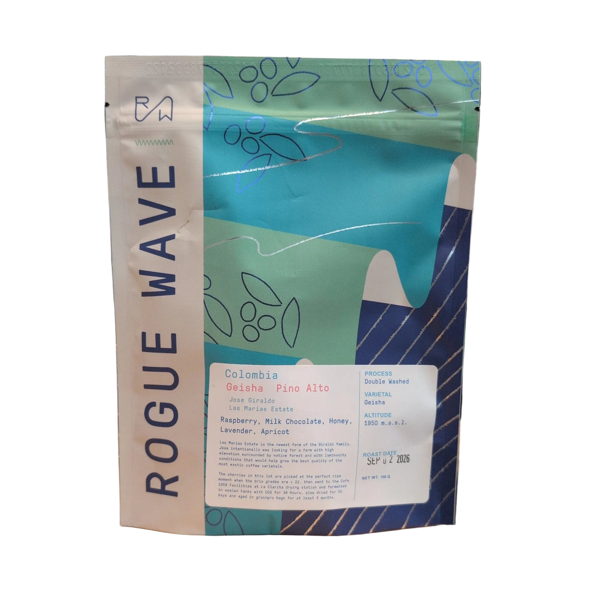 Rogue Wave - Colombia - Las Marias Pino Alto Geisha Coffee Beans