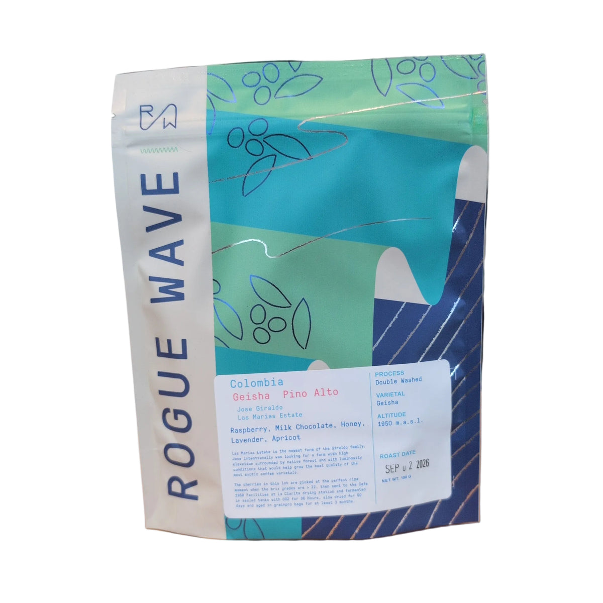 Rogue Wave - Colombia - Las Marias Pino Alto Geisha Coffee Beans