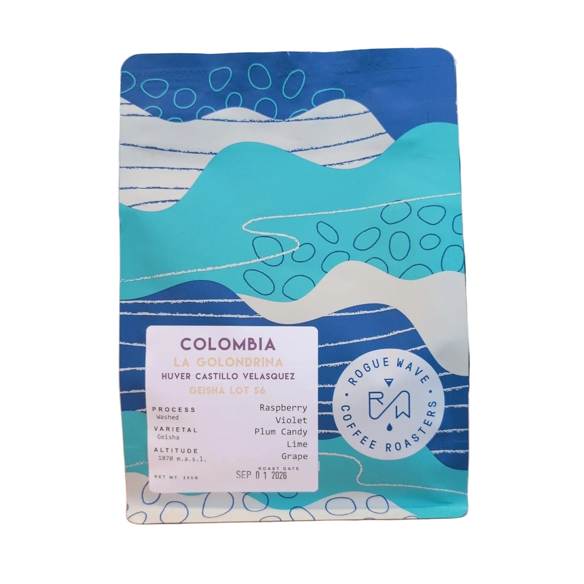 Rogue Wave - Colombia - La Golondrina Lot S6 Geisha Coffee Beans
