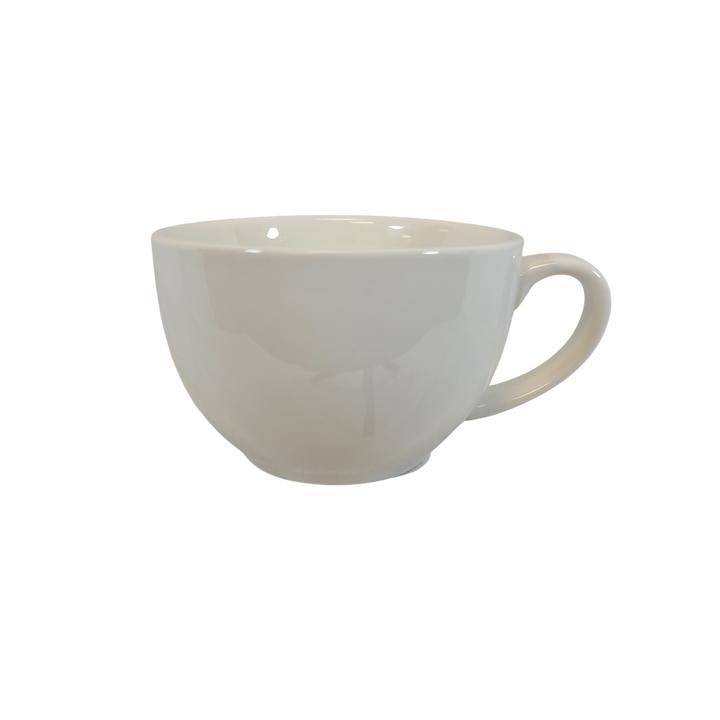 Coffee Addicts commercial ceramic cup in glossy white latte cup 12oz 350ml