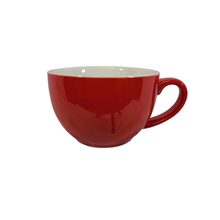 Coffee Addicts commercial ceramic cup in glossy red latte cup 12oz 350ml