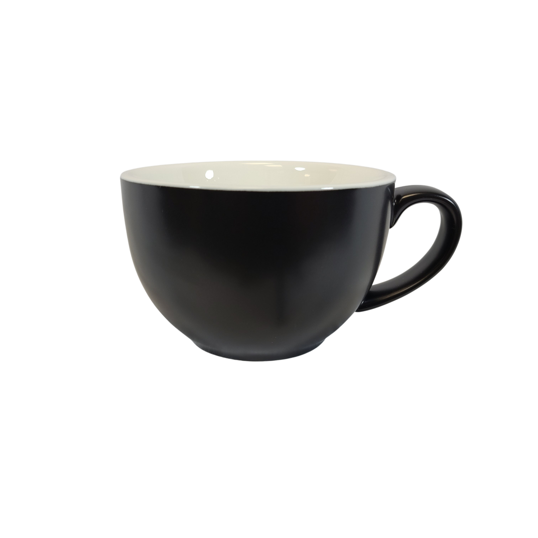 Coffee Addicts commercial ceramic cup in matte black latte cup 12oz 350ml