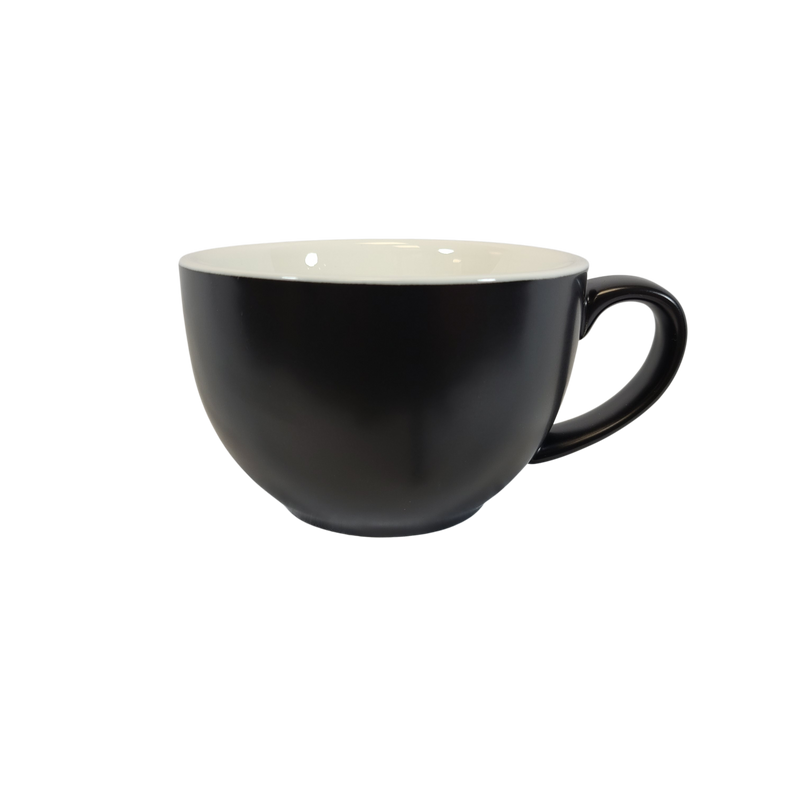 Coffee Addicts commercial ceramic cup in matte black latte cup 12oz 350ml