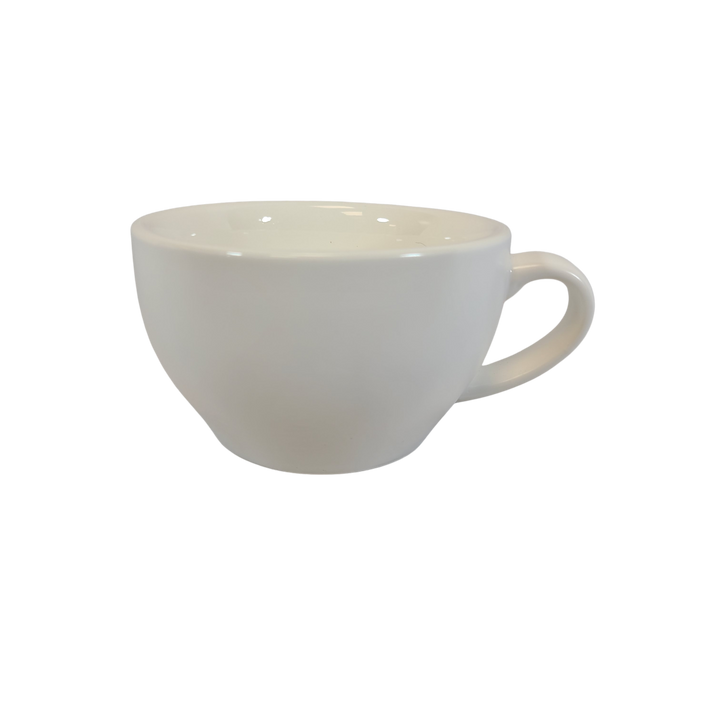 Coffee Addicts commercial ceramic cup in matte white latte cappuccino cup 8oz 250ml