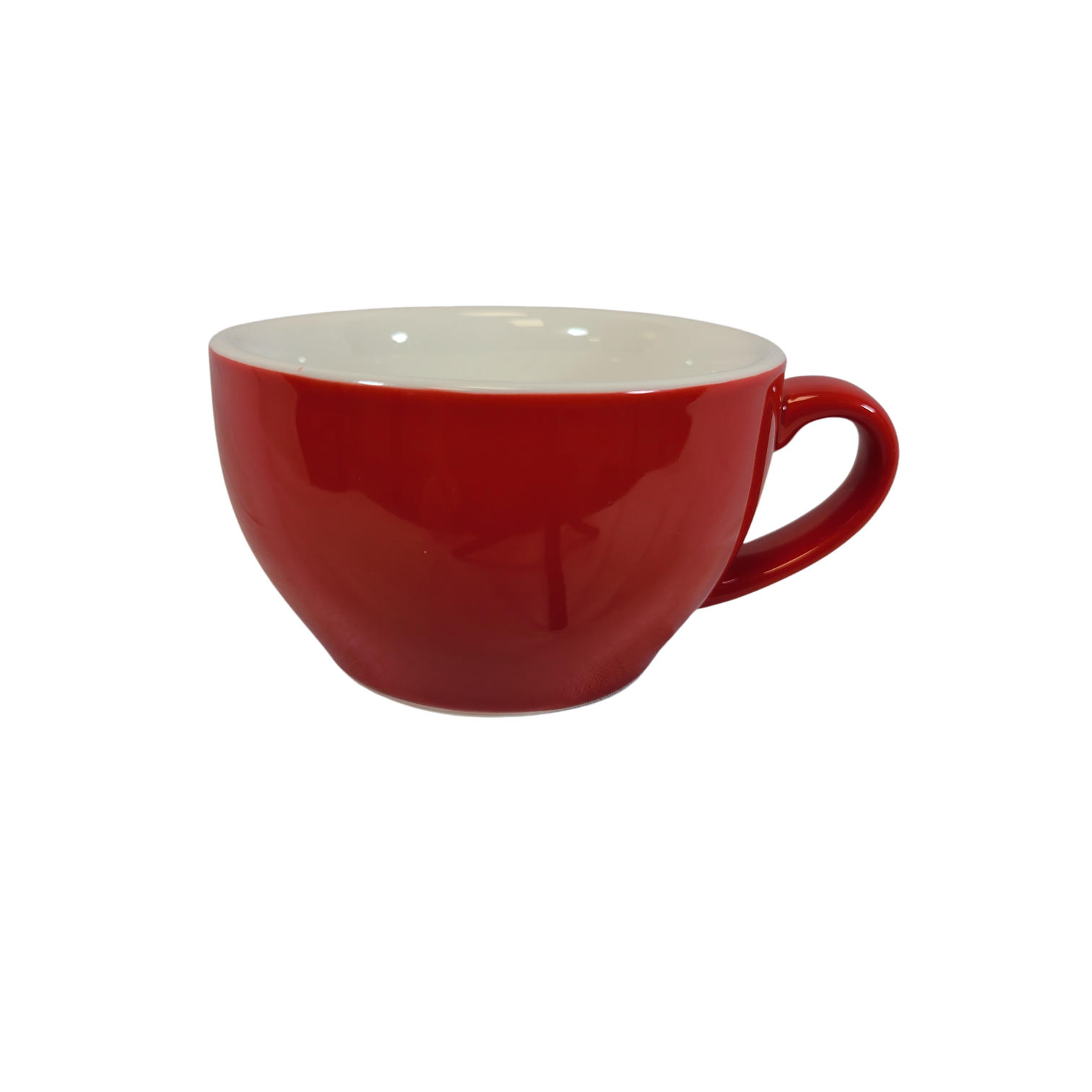 Coffee Addicts commercial ceramic cup in glossy red latte cappuccino cup 8oz 250ml