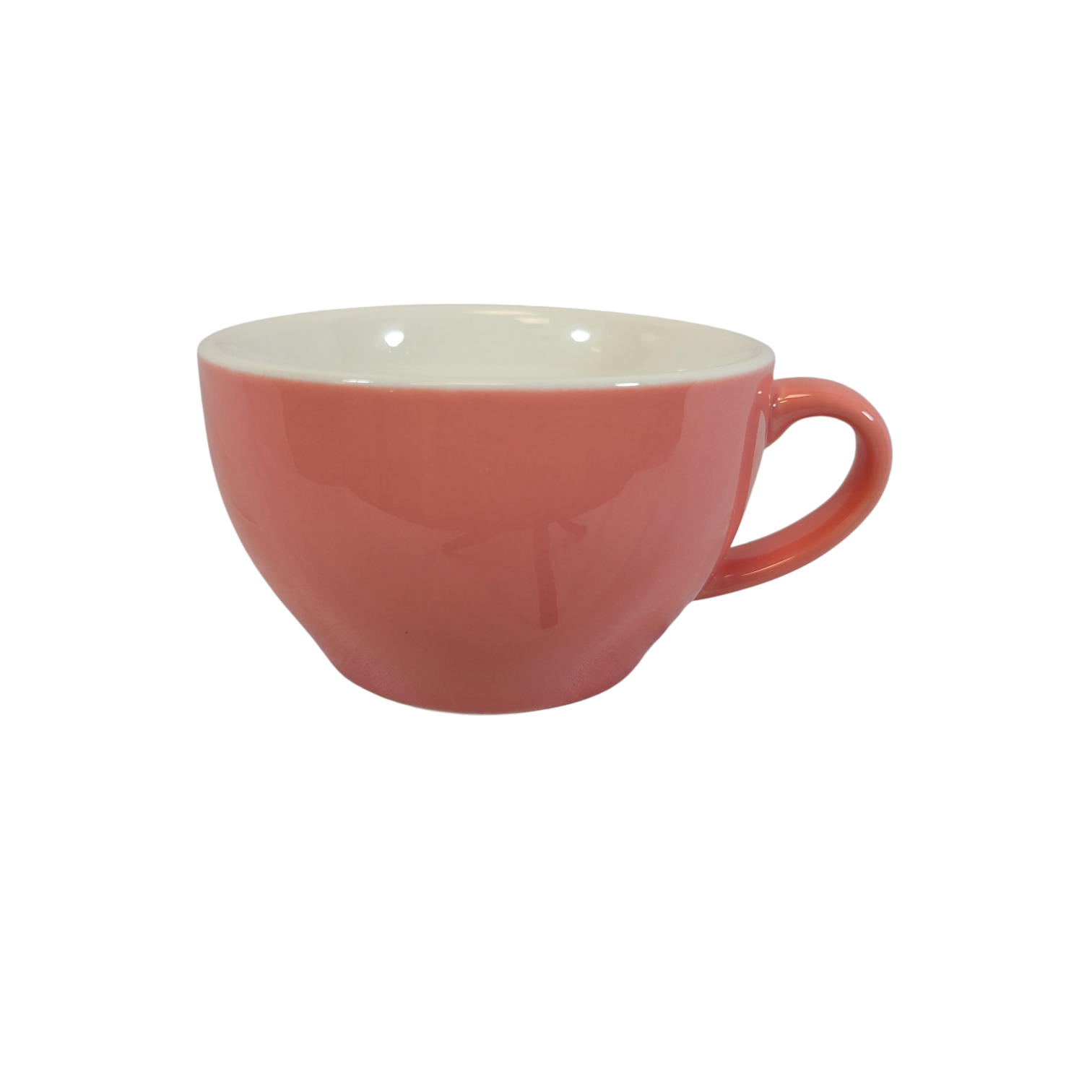 Coffee Addicts commercial ceramic cup in glossy pink latte cappuccino cup 8oz 250ml