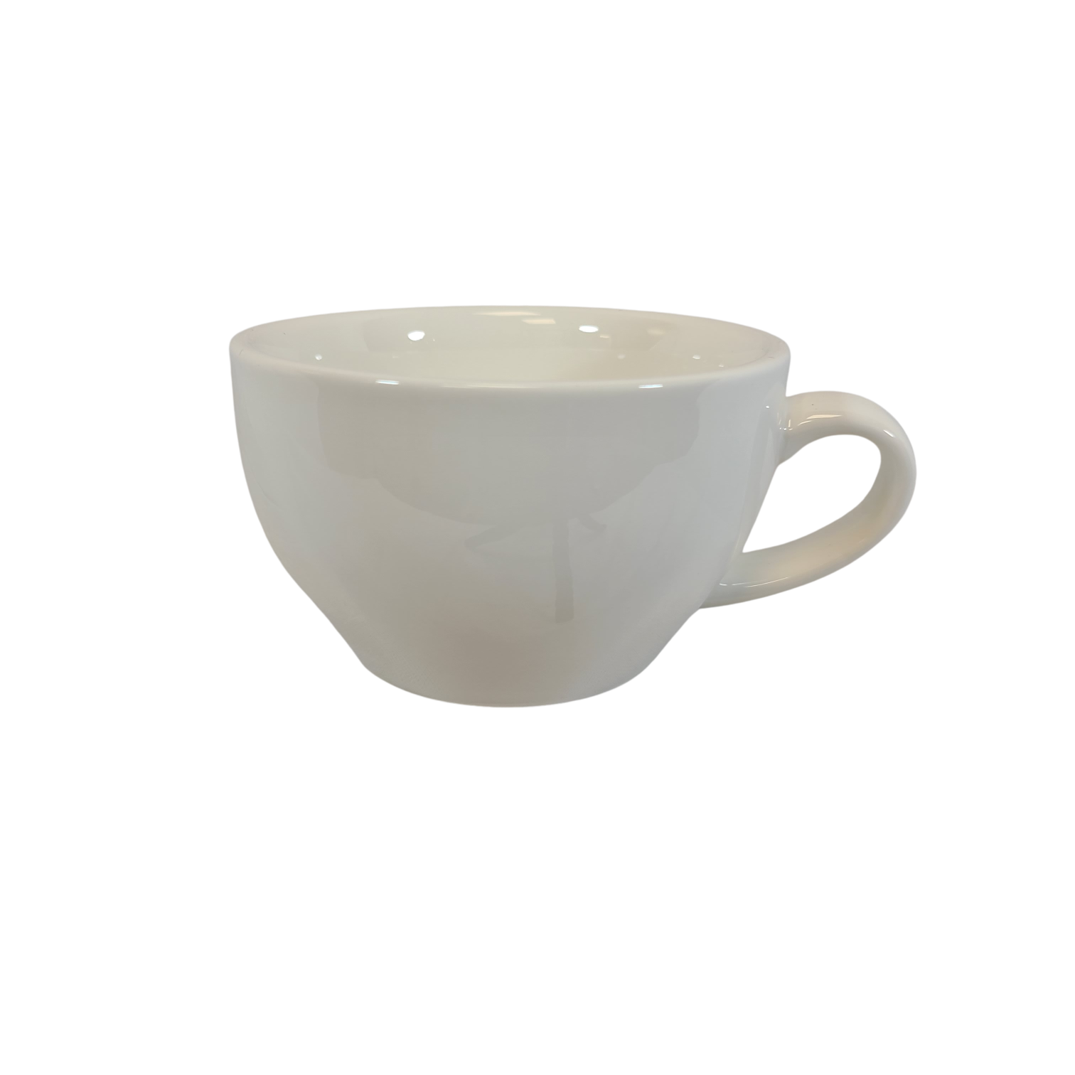 Coffee Addicts commercial ceramic cup in glossy white latte cappuccino cup 8oz 250ml