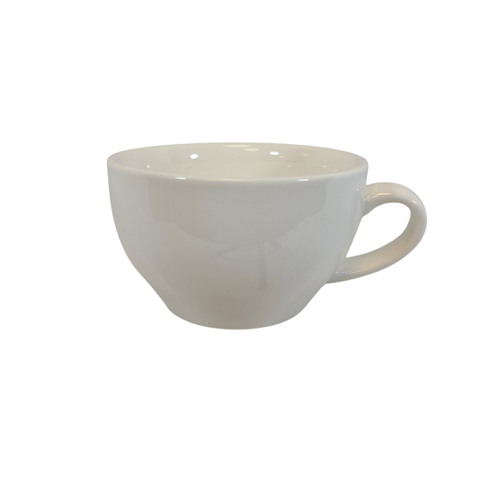 Coffee Addicts commercial ceramic cup in glossy white latte cappuccino cup 8oz 250ml