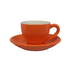 Coffee Addicts commercial ceramic cup with saucer in matte orange espresso cup 2.7oz 80ml