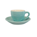Coffee Addicts commercial ceramic cup with saucer in glossy blue espresso cup 2.7oz 80ml