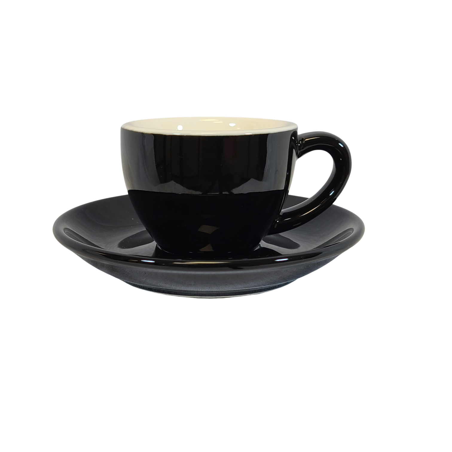 Crisp Matte Black Espresso Cup Set of 4