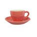 Coffee Addicts commercial ceramic cup with saucer in glossy pink espresso cup 2.7oz 80ml
