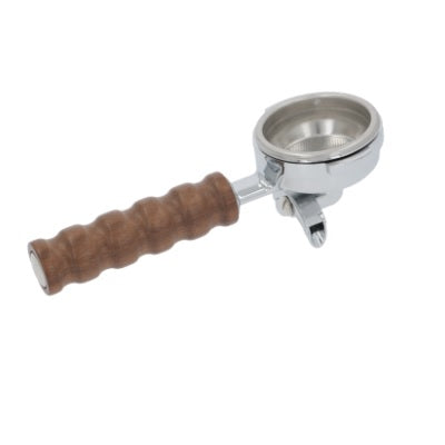 Faema E61 Complete Double Portafilter With Walnut Handle - Coffee Addicts Canada