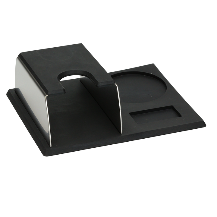 Motta Stainless Steel Tamp Stand With Rubber Base And Tamp Rest