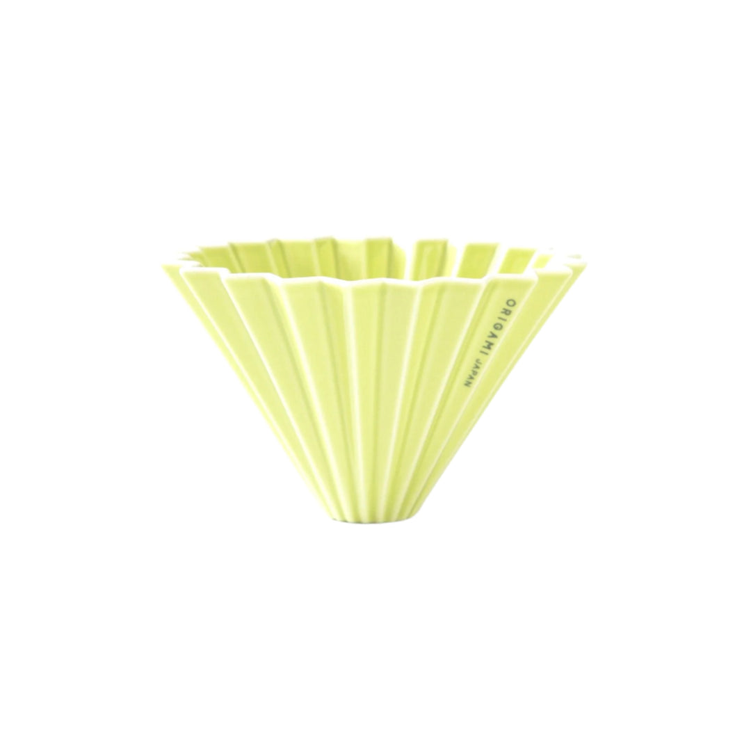 Origami medium ceramic dripper in green