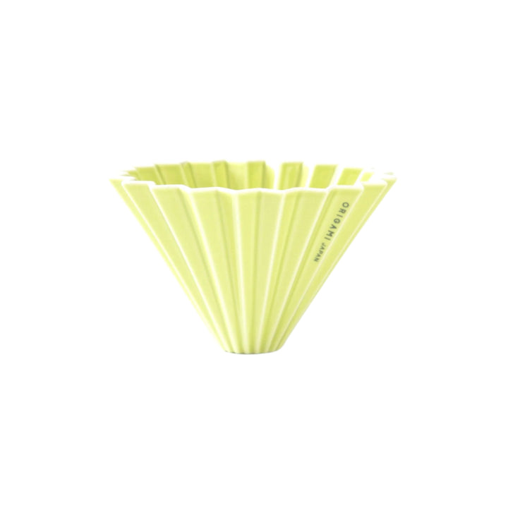 Origami medium ceramic dripper in green