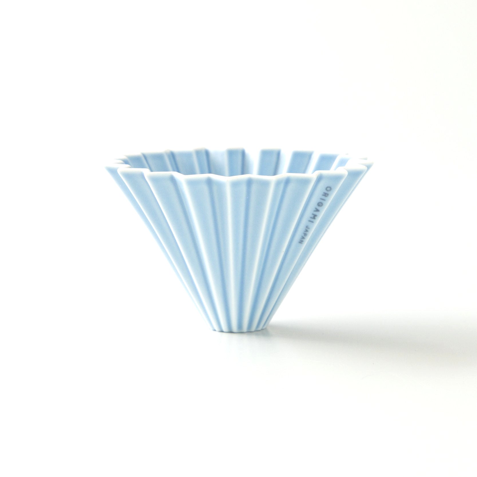 Origami medium ceramic dripper in matte blue