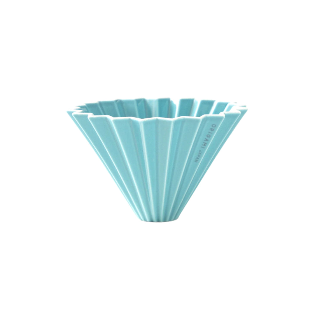 Origami medium ceramic dripper in turquoise