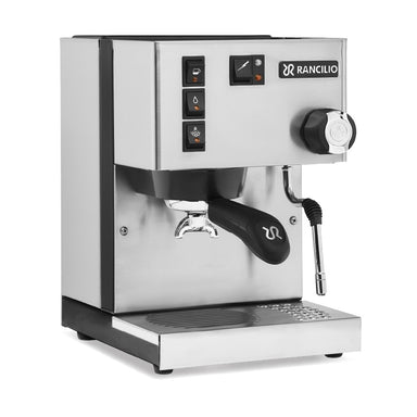 Rancilio Silvia M V6 in stainless steel front view