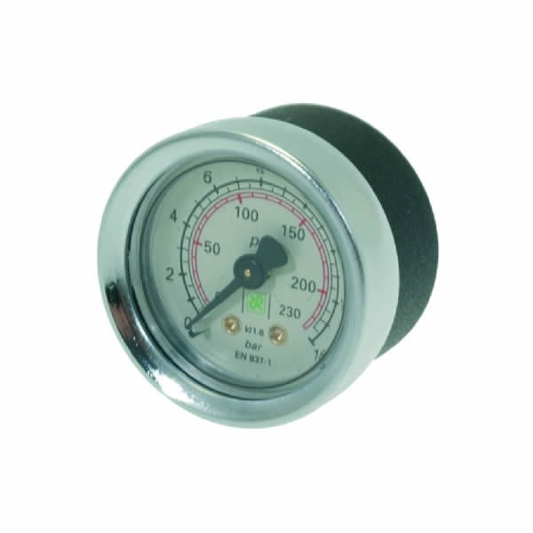 Rancilio 44mm Single Scale Pump Pressure Gauge - NSF - Coffee Addicts Canada