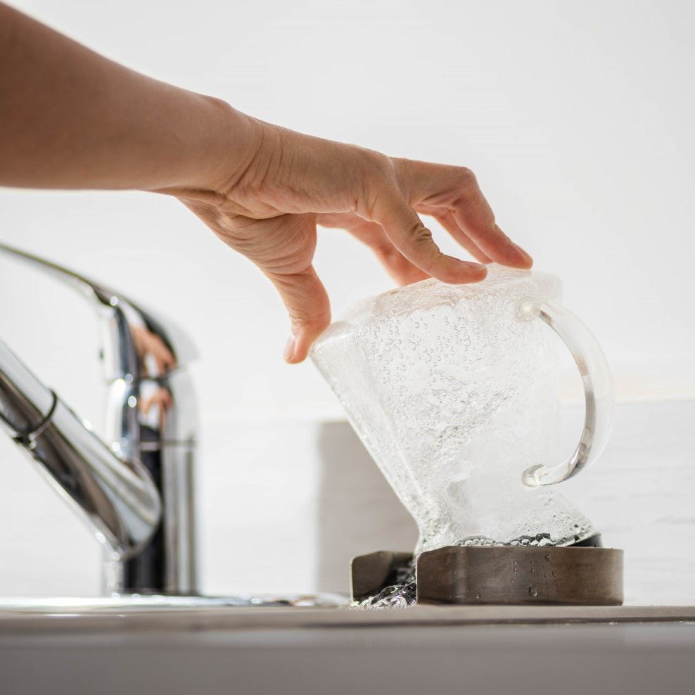 Espresso Parts 4" Round Sink Rinser With Wobble Plate